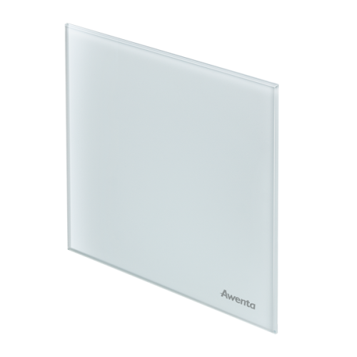 Biały wentylator łazienkowy 100 timer Szkło mleczne