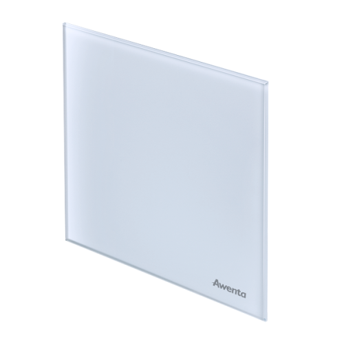 Biała szklana kratka wentylacyjna 125 ramka mocująca bez wpustu