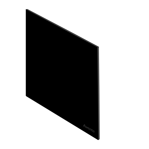 Czarna szklana kratka wentylacyjna POŁYSK 125 ramka mocująca bez wpustu biała