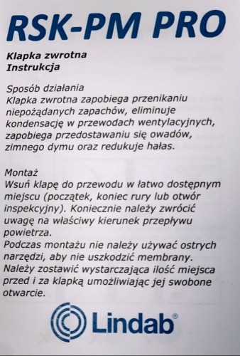 Zawór zwrotny wentylacyjny z magnesem fi 200 RSK-PM-PRO do okapu