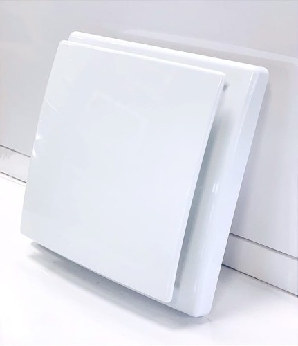 Biały wentylator łazienkowy on/off krótki króciec fi 100-110 [4673]