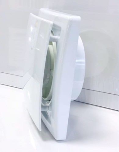 Biały wentylator łazienkowy Timer krótki króciec fi 100-110 [2232]