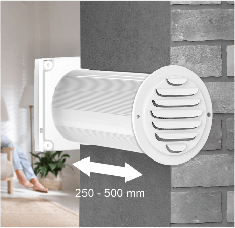 Rekuperator ścienny fi 100mm aRheat 100