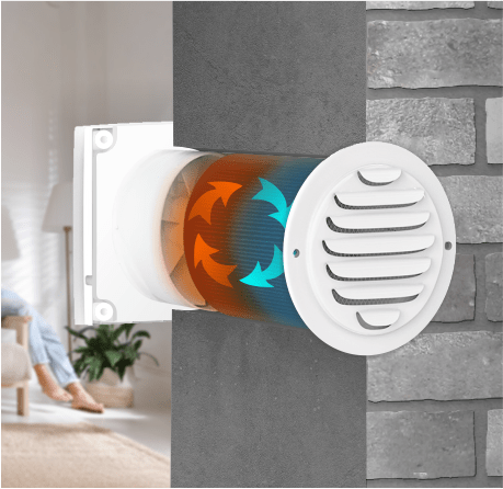 Rekuperator ścienny fi 100mm aRheat 100