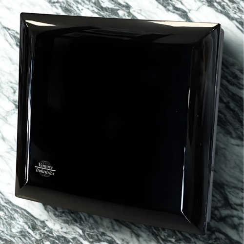 Czarna kratka wentylacyjna higro Silentium 50h Black fi125