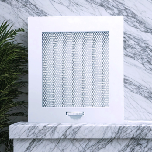 Kratka wentylacyjna biała 14 x 16,5cm żaluzja kz2