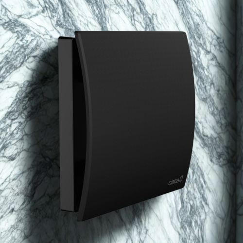 Czarny wentylator łazienkowy Cata Silentis 100 Standard