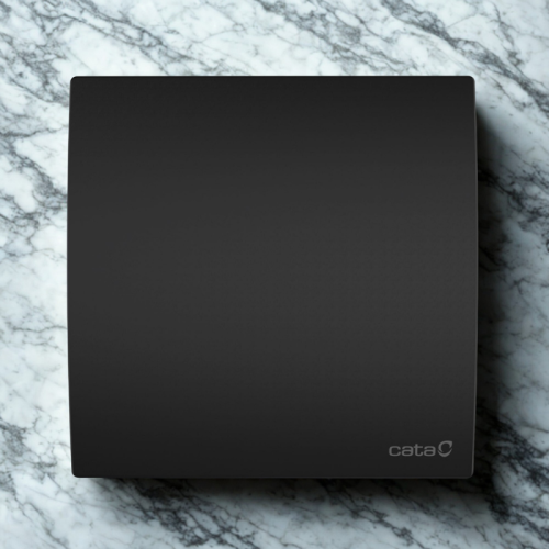 Czarny wentylator łazienkowy Cata Silentis 100 Standard