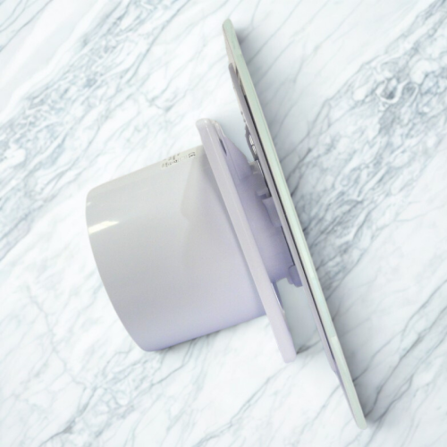 Wentylator łazienkowy dRim 100 Higro Szklany biały mat