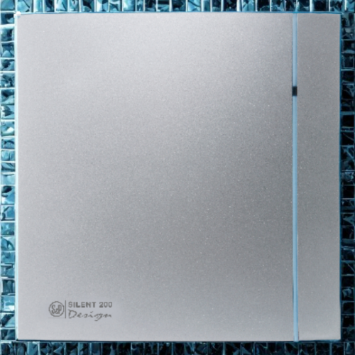 Wentylator łazienkowy Silent Silver Design 200CHZ Czujnik wilgoci + Timer
