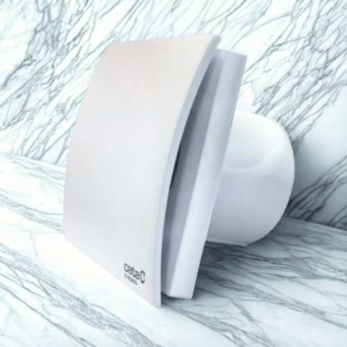 Biały wentylator łazienkowy Cata Silentis 100 Standard