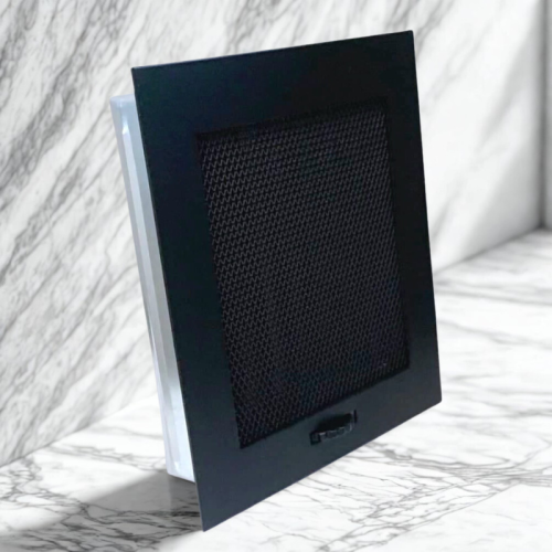 Kratka wentylacyjna czarna żaluzja 14 x 16,5cm