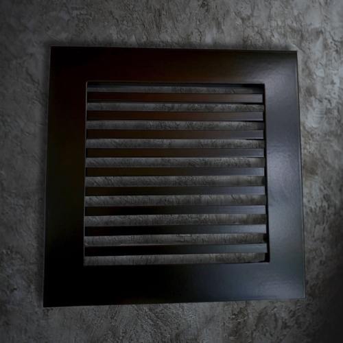 Kratka nierdzewna wentylacyjna czarna 14x14cm