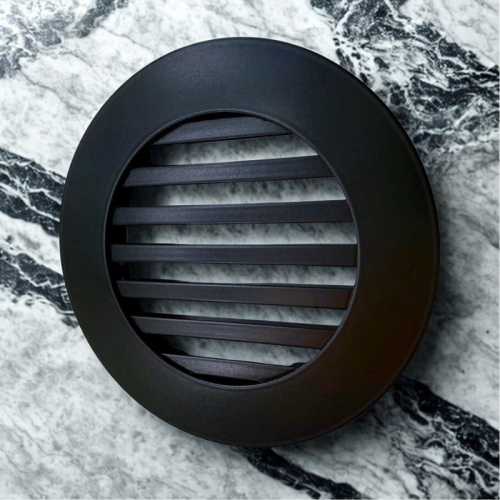 Kratka nierdzewna wentylacyjna czarna okrągła pręty 100mm. 