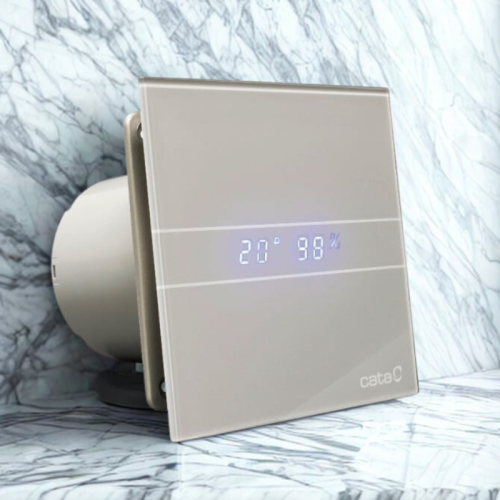 Wentylator łazienkowy Cata E100GSTH Czujnik wilgoci + Timer Szklany