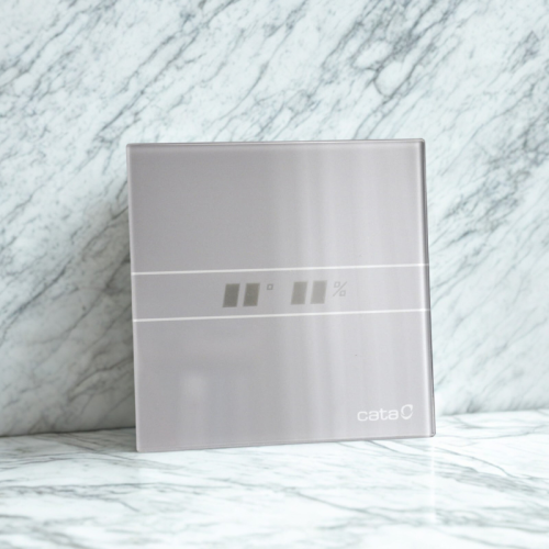 Wentylator łazienkowy Cata E100GSTH Czujnik wilgoci + Timer Szklany