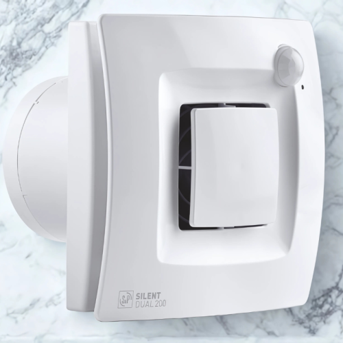 Wentylator Silent Dual 200 czujnik ruchu i czujnik wilgoci