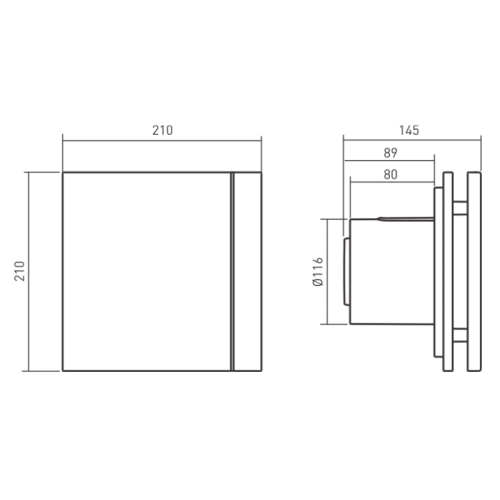 Wentylator łazienkowy Silent Design 200CRZ Timer