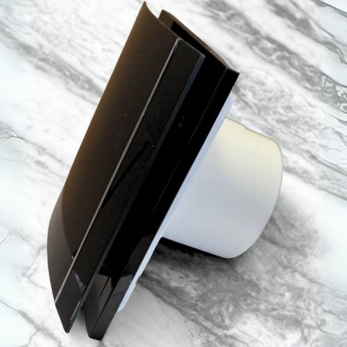 Czarny wentylator łazienkowy Silent Design 100CRZ Timer