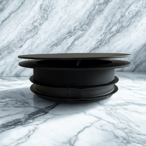 Czarny anemostat fi125mm panelowy płaski VPS-125C Lindab