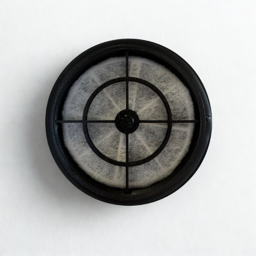 Czarny anemostat fi125mm panelowy płaski VPS-125C Lindab