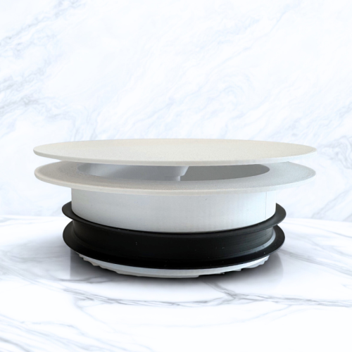 Biały anemostat fi160mm panelowy płaski VPS-160B Lindab