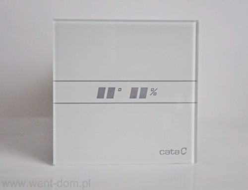 Wentylator łazienkowy Cata E100GTH Czujnik wilgoci + Timer Szklany