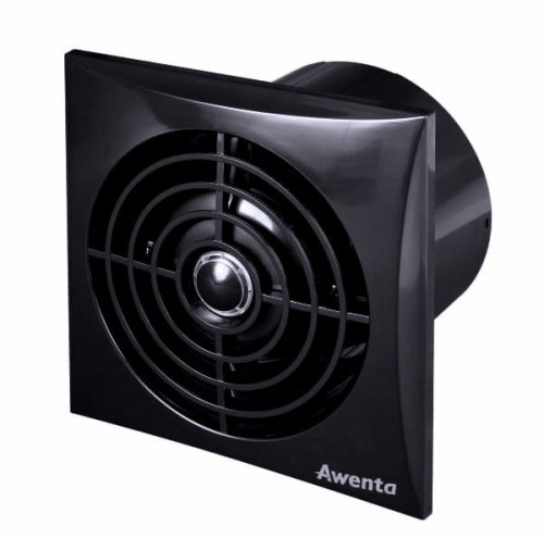 Czarny wentylator łazienkowy SILENCE WZ 100TCZ timer