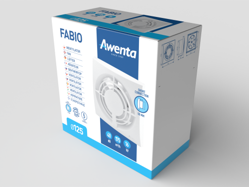 Wentylator łazienkowy FABIO WFB125T Timer