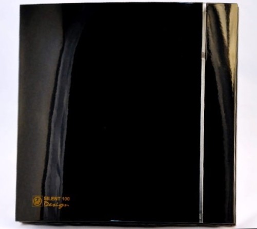 Czarny Wentylator łazienkowy Silent Design 100CZ Standard