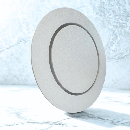 Biały płaski anemostat fi100mm wyciągowy VPE-100B Lindab 