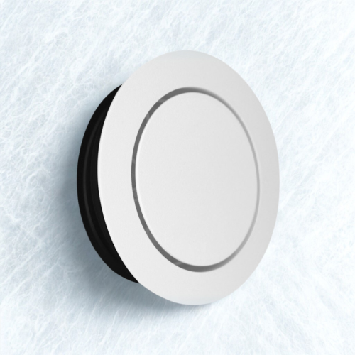 Biały płaski anemostat fi160mm wyciągowy VPE-160B Lindab