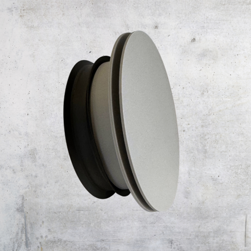 Szary anemostat fi100mm panelowy płaski VPS-100Sz Lindab