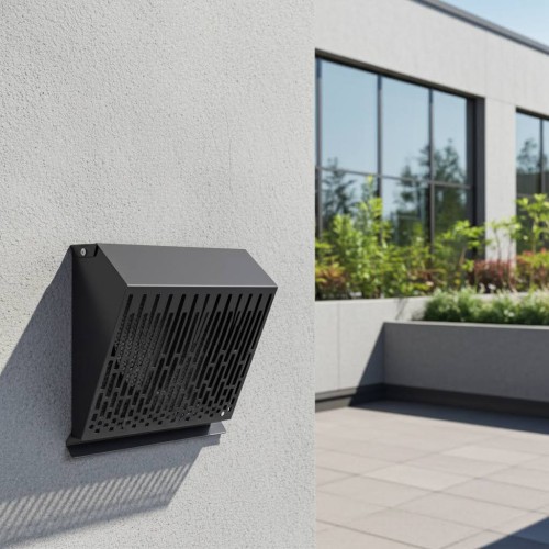 Wyrzutnia wentylacyjna ścienna grafitowa fi 160mm do rekuperacji