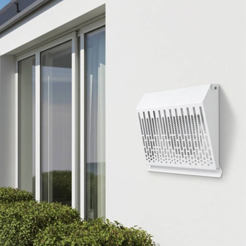 Wyrzutnia wentylacyjna ścienna biała fi 100