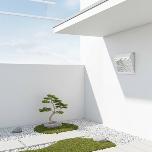 Wyrzutnia wentylacyjna ścienna biała fi 160 do rekuperacji