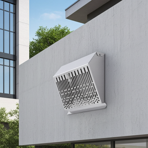 Wyrzutnia wentylacyjna ścienna nierdzewna fi 150 do rekuperacji