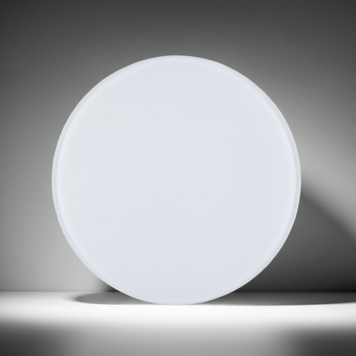 Biały okrągły wentylator łazienkowy Timer Ultra Cichy ze szklanym panelem mat [2409]