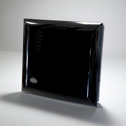 Czarna kratka wentylacyjna higro Silentium 50h Black fi125