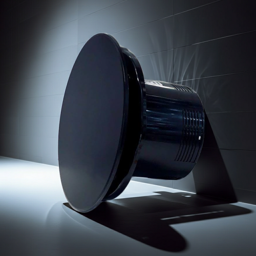 Czarny wentylator łazienkowy Trox WXT100CZ Standard Awenta