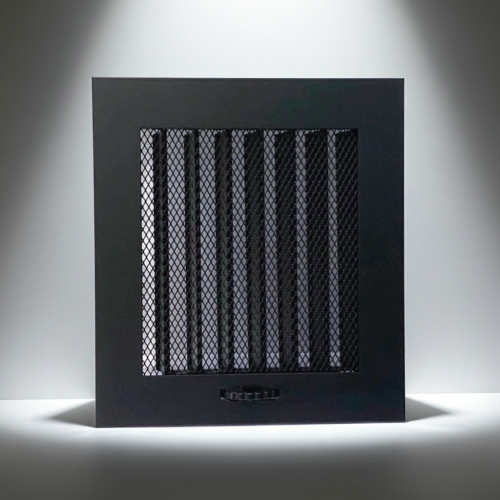 Kratka wentylacyjna czarna żaluzja 14 x 16,5cm