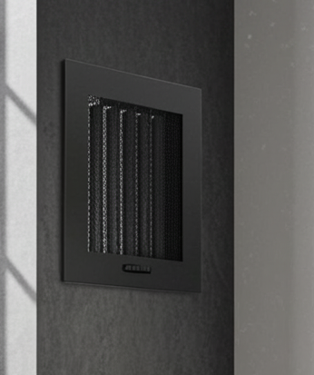 Kratka wentylacyjna czarna żaluzja 14 x 16,5cm