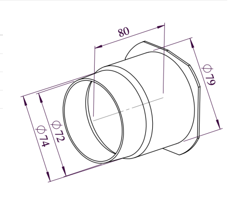 Króciec drugiego pomieszczenia ELS-ZAS