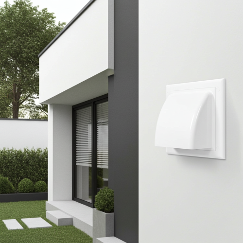 Kratka wentylacyjna wywiewna fi100mm biała z zaworem