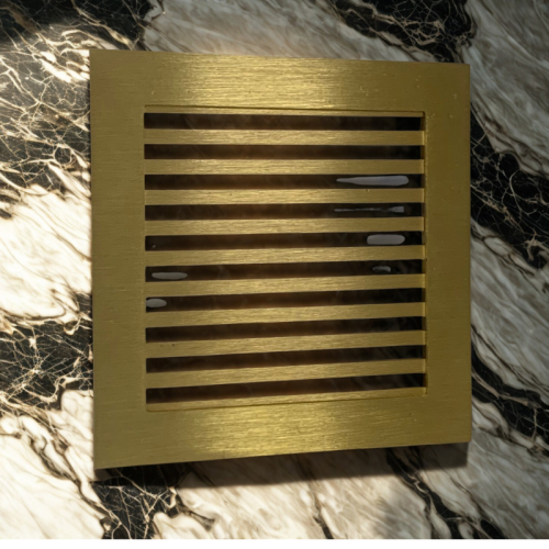 Kratka mosiężna wentylacyjna 14x14 pręty szlif + lakier