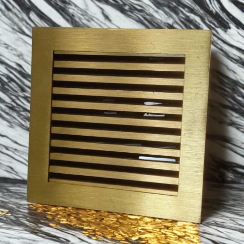 Kratka mosiężna wentylacyjna 14x14 pręty szlif + lakier