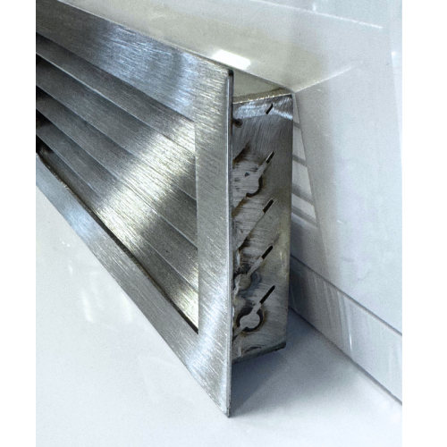 Kratka nierdzewna wentylacyjna płaskownik szlif do kanału 220x90mm