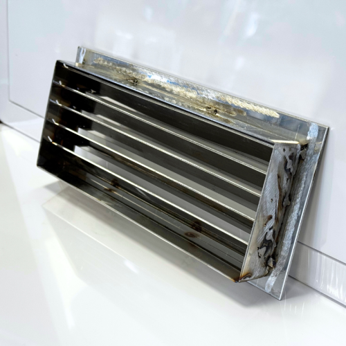 Kratka nierdzewna wentylacyjna płaskownik szlif do kanału 220x90mm