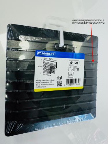 Kratka wentylacyjna Marley fi100 antracyt 14x14 59648