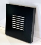 Czarny nierdzewny front do wentylatora Silent 100 kwadrat